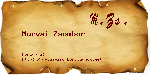 Murvai Zsombor névjegykártya